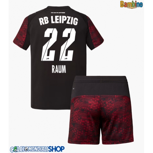 Maglie da calcio RB Leipzig David Raum #22 Terza Maglia Bambino 2025-26 Manica Corta + Pantaloni corti)